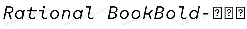 Rational BookBold字体转换